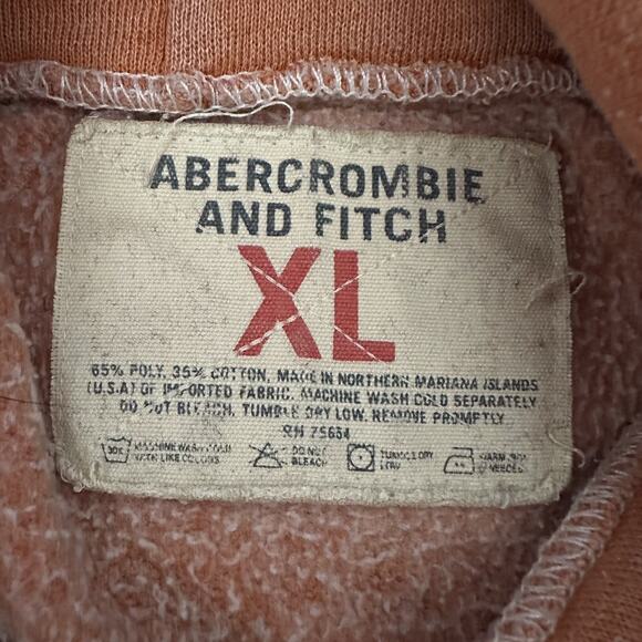 Vintage Y2K Abercrombie & Fitch Hoodie Faded Distressed Mens Unisex XL FAIR - Picture 8 of 12